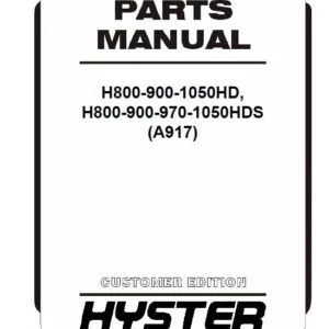 Hyster H800-900-1050HD H800-900-970-1050HDS (A917) Parts Manual - PDF DOWNLOAD