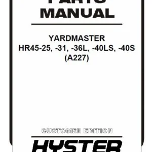 Hyster HR45-25 -31 -36L -40LS -40S (A227) Yardmaster Parts Manual - PDF DOWNLOAD