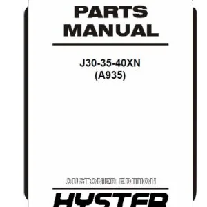 Hyster J30-35-40XN (A935) Parts Manual - PDF DOWNLOAD