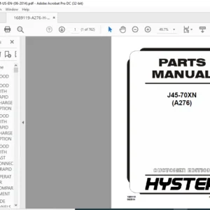 Hyster J45-70XN (A276) Parts Manual - PDF DOWNLOAD