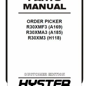 Hyster R30XMF3 (A169) R30XMA3 (A185) R30XM3(H118) Order Picker Parts Manual - PDF DOWNLOAD