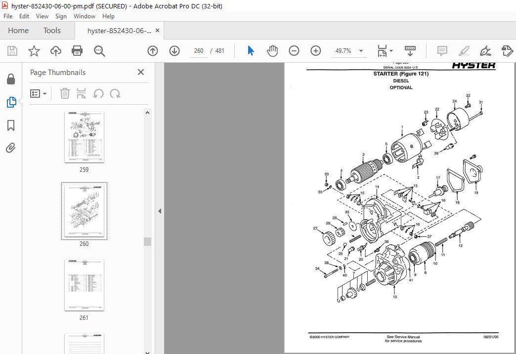 Hyster S135-155XL (S6.00-7.00XL) (B024) SpaceSaver Parts Manual - PDF ...