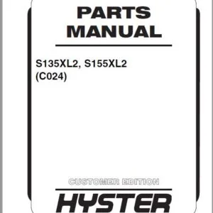 Hyster S135XL2 S155XL2 (C024) Parts Manual - PDF DOWNLOAD