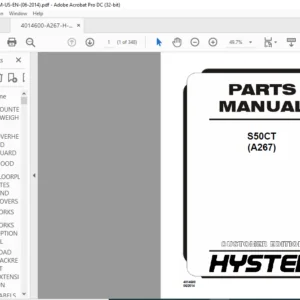Hyster S50CT (A267) Parts Manual - PDF DOWNLOAD
