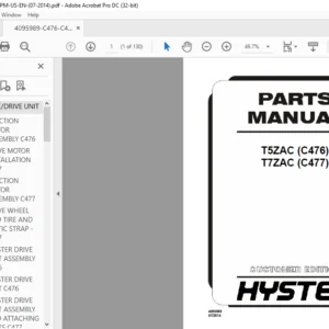 Hyster T5ZAC (C476) T7ZAC (C477) Parts Manual - PDF DOWNLOAD