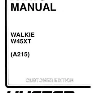 Hyster Walkie W45XT(A215) Parts Manual - PDF DOWNLOAD