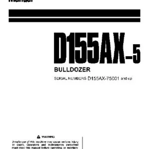 Komatsu D155AX-5 Bulldozer Operation & Maintenance Manual - PDF DOWNLOAD