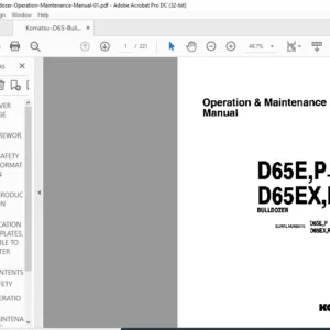 Komatsu D65E-12 D65P-12 D65EX-12 D65PX-12 Operator Manual PDF