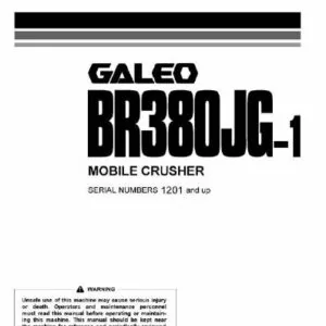 Komatsu Galeo BR380JG-1 Mobile Crusher Operation & Maintenance Manual - PDF DOWNLOAD