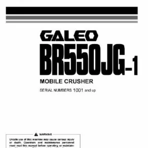 Komatsu Galeo BR550JG-1 Mobile Crusher Operation & Maintenance Manual - PDF DOWNLOAD