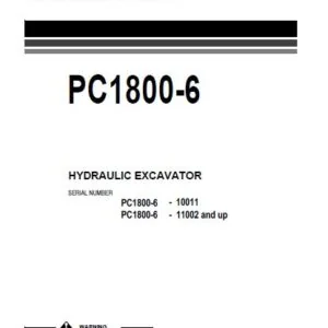 Komatsu-PC1800-Hydraulic-Excavator-Operators-Maintenance-Manual - PDF DOWNLOAD