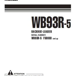Komatsu WB93R-5 Backhoe Loader Operation & Maintenance Manual - PDF DOWNLOAD