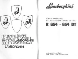 Lamborghini R654 654DT Operation & Maintenance Manual - (ITALIAN)