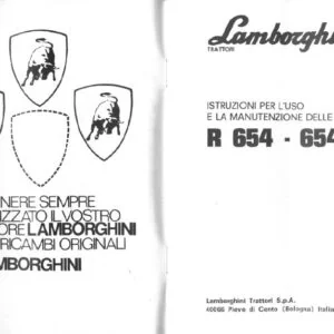 Lamborghini R654 654DT Operation & Maintenance Manual - (ITALIAN)