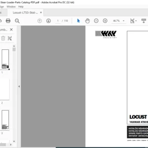 Locust 753 Skid Steer Loader Parts Catalog Manual - PDF DOWNLOAD