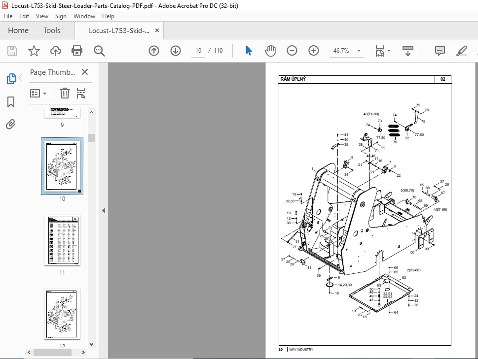 Locust 753 Skid Steer Loader Parts Catalog Manual - PDF DOWNLOAD - Image 3