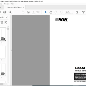 Locust L903 Skid Steer Loader Parts Catalog Manual - PDF DOWNLOAD