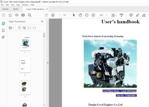 Lovol 1000 series Engine Users Manual - PDF DOWNLOAD