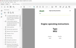 Mak M32 Engine Operation Instruction Manual - PDF DOWNLOAD