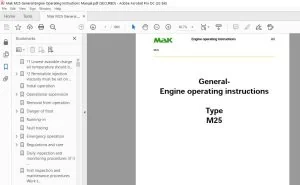 Mak M25 General Engine Operating Instructions Manual - PDF DOWNLOAD