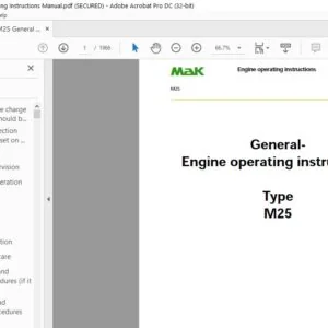 Mak M25 General Engine Operating Instructions Manual - PDF DOWNLOAD