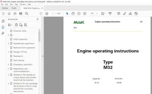 Mak M32 Engine Operation Manual PDF Download