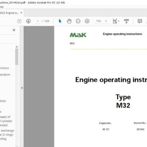 Mak M32 Engine Operating Instructions Manual - PDF DOWNLOAD