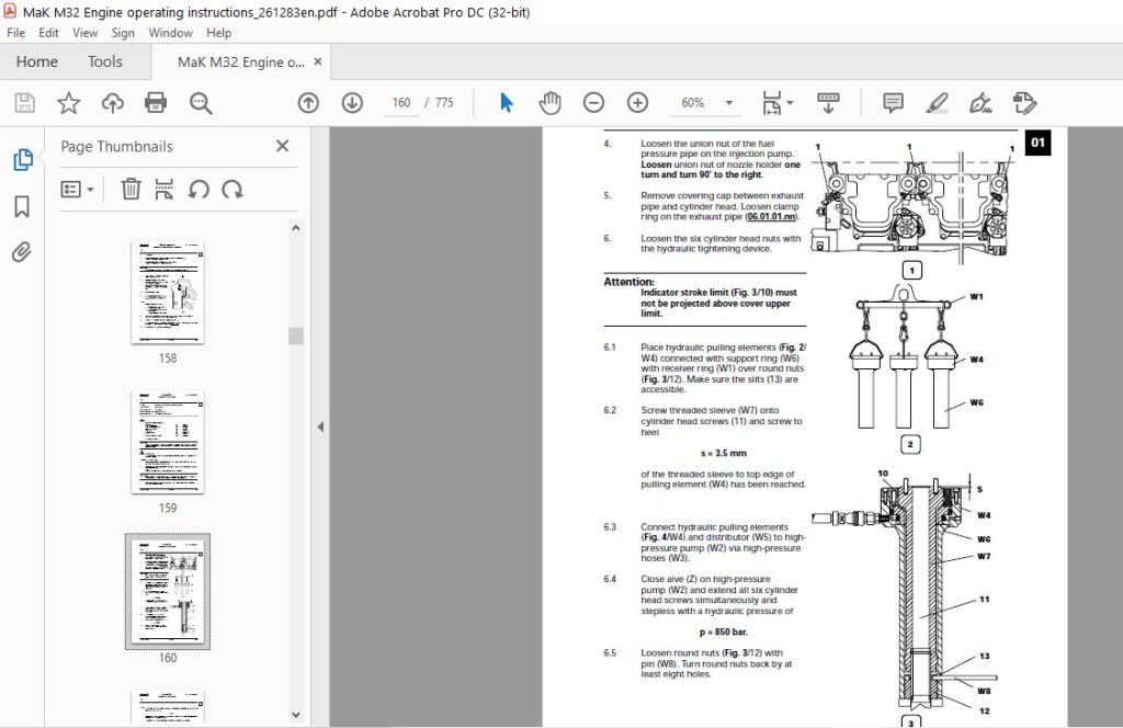 Mak M32 Engine Operating Instructions Manual - PDF DOWNLOAD ...