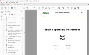 Mak M43 Engine Operating Instruction Manual - PDF DOWNLOAD