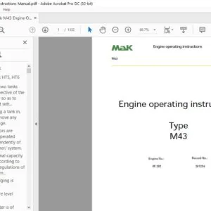 Mak M43 Engine Operating Instructions Manual - PDF DOWNLOAD