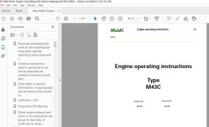 Mak M43C Engine Operating Instructions Manual - PDF DOWNLOAD