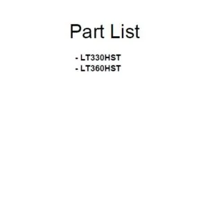 Montana Tractor LT330HST LT360HST Parts Manual - PDF DOWNLOAD