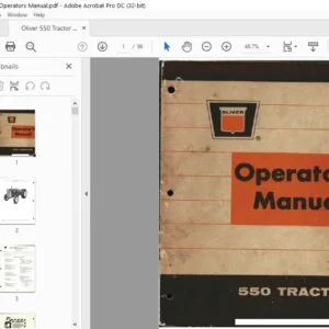 Oliver 550 Tractor Operator's Manual - PDF DOWNLOAD