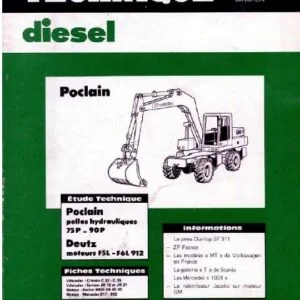Poclain 75P 90P Excavator Technical Guide Manual - PDF DOWNLOAD