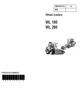 Wacker Neuson WL 180 WL 280 Wheel Loader Operators Manual - PDF DOWNLOAD