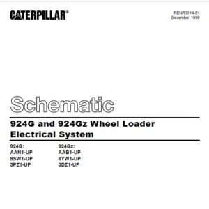 cat 924G and 924Gz Wheel Loader Electrical System Schematic Manual - PDF DOWNLOAD