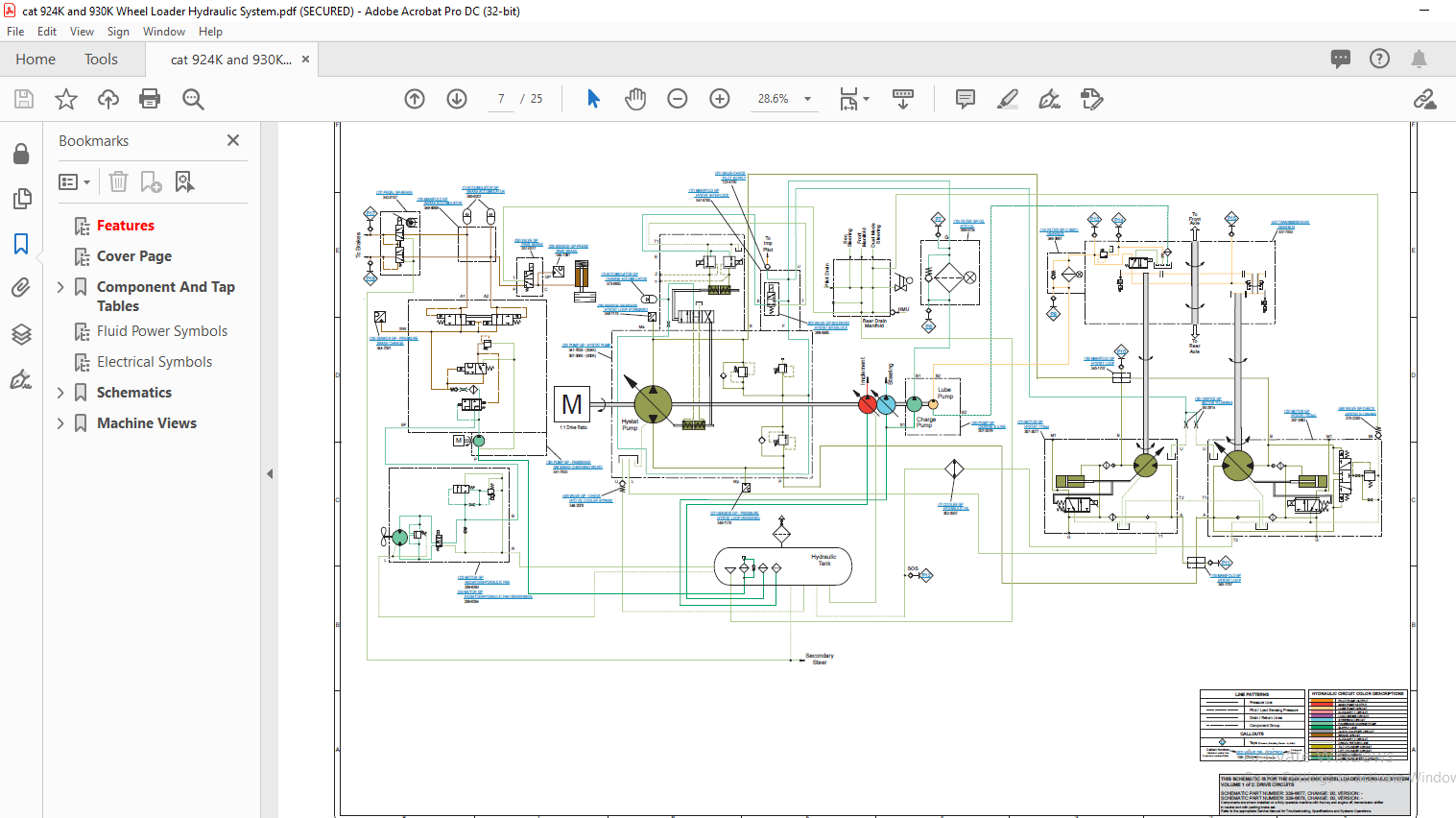 Cat K And K Wheel Loader Hydraulic System Schematic Manual Pdf Download Heydownloads