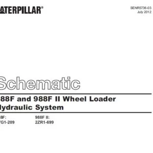 cat 988F and 988F II Wheel Loader Hydraulic System Schematic Manual - PDF DOWNLOAD
