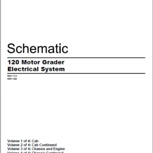 CAT 120 Motor Grader Electrical System Schematic Manual - PDF DOWNLOAD