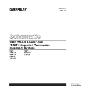 CAT 938F Wheel Loader and IT38F Integrated Toolcarrier Electrical System Schematic Manual - PDF DOWNLOAD