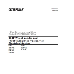CAT 938F Wheel Loader and IT38F Intergrated Toolcarrier Schematic Manual - PDF DOWNLOAD