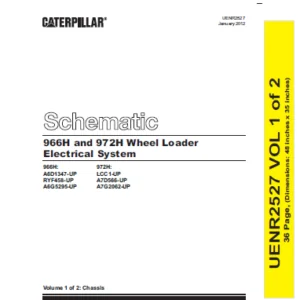 CAT 966H and 972H Wheel Loader Electrical System Schematic Manual - PDF DOWNLOAD