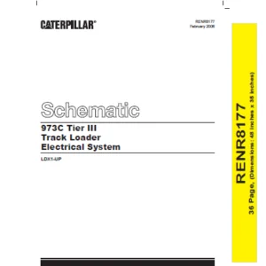 CAT 973C Crawler Loader Tier III Track Loader Electrical System Schematic Manual - PDF DOWNLOAD