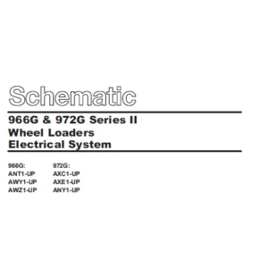 CAT Wheel Loader 966G & 972G Series II Electrical System  Schematic Manual - PDF DOWNLOAD