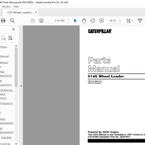 CAT Wheel Loaders 914G Parts Manual - PDF DOWNLOAD
