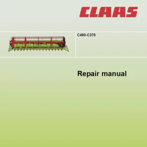 CLAAS Cutting Unit C490 - C370 Repair Manual - PDF DOWNLOAD