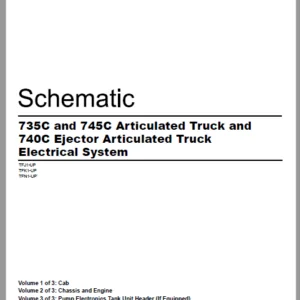 EN Cat Articulated Dump Truck 735C and 745C Articulated Truck and 740C Ejector Articulated Truck Electrical System Schematic Manual