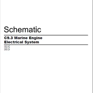 EN Cat Marine C9.3 Marine Engine Electrical System Schematic Manual – PDF DOWNLOAD