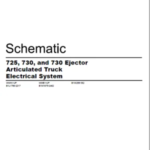 EN Cat Articulated Dump Truck 725 730 and 730 Ejector Articulated Truck Electrical System Schematic Manual
