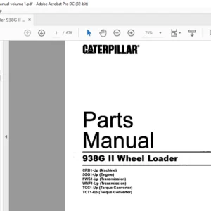 Cat 938G II Wheel Loader Parts Manual VOLUME II – PDF DOWNLOAD